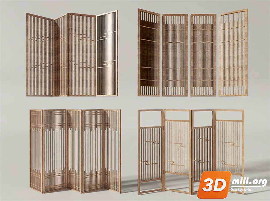 Folding screen Skp Files 